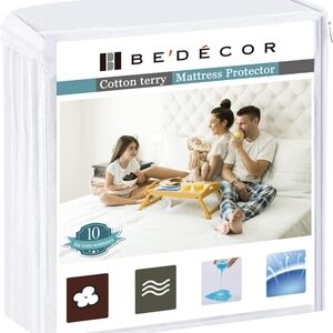 Bedecor Twin Mattress Protector Waterproof Kids Pee Bed Wetting Potty Training